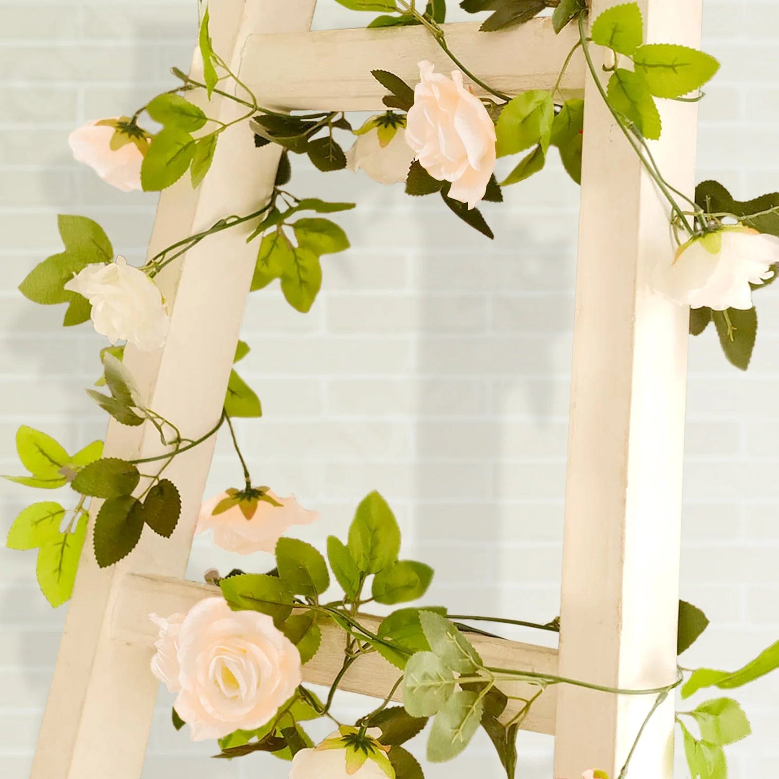 2 Silk 7 ft Artificial Rose Flowers Hanging Garlands