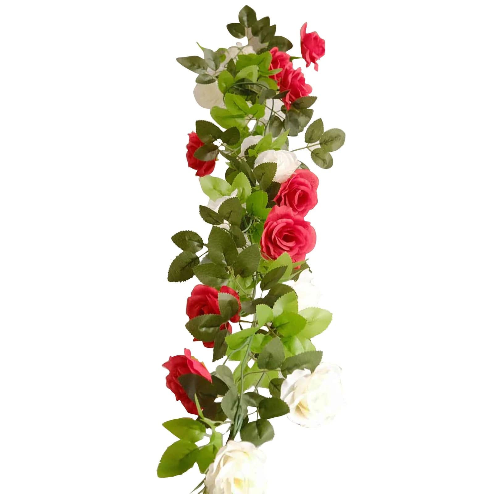 2 Silk 7 ft Artificial Rose Flowers Hanging Garlands