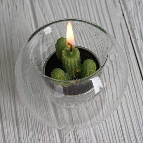 6 pcs Glass Globe Votive Candle Holders - Clear