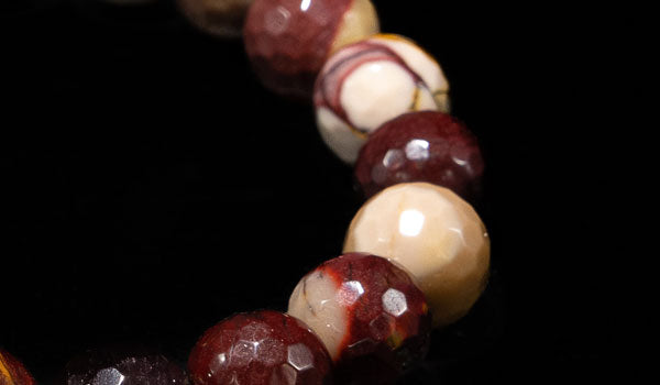 Luxury Faceted Mookaite Natural Gemstone Bracelet