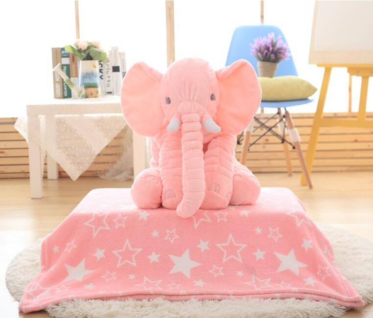 Large Plush Elephant Pillow Toy