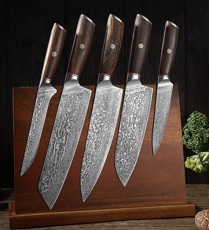 5-Piece Japanese Damascus Chef Knife Set