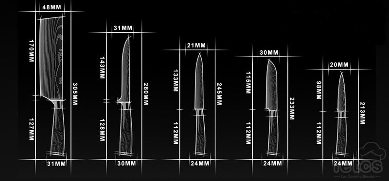 9-Piece Kitchen Knife Set