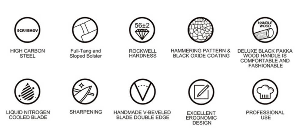 Professional Japanese Chef Knives Set