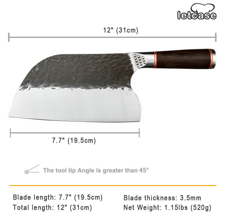 Serbian Cleaver Knife Dimension