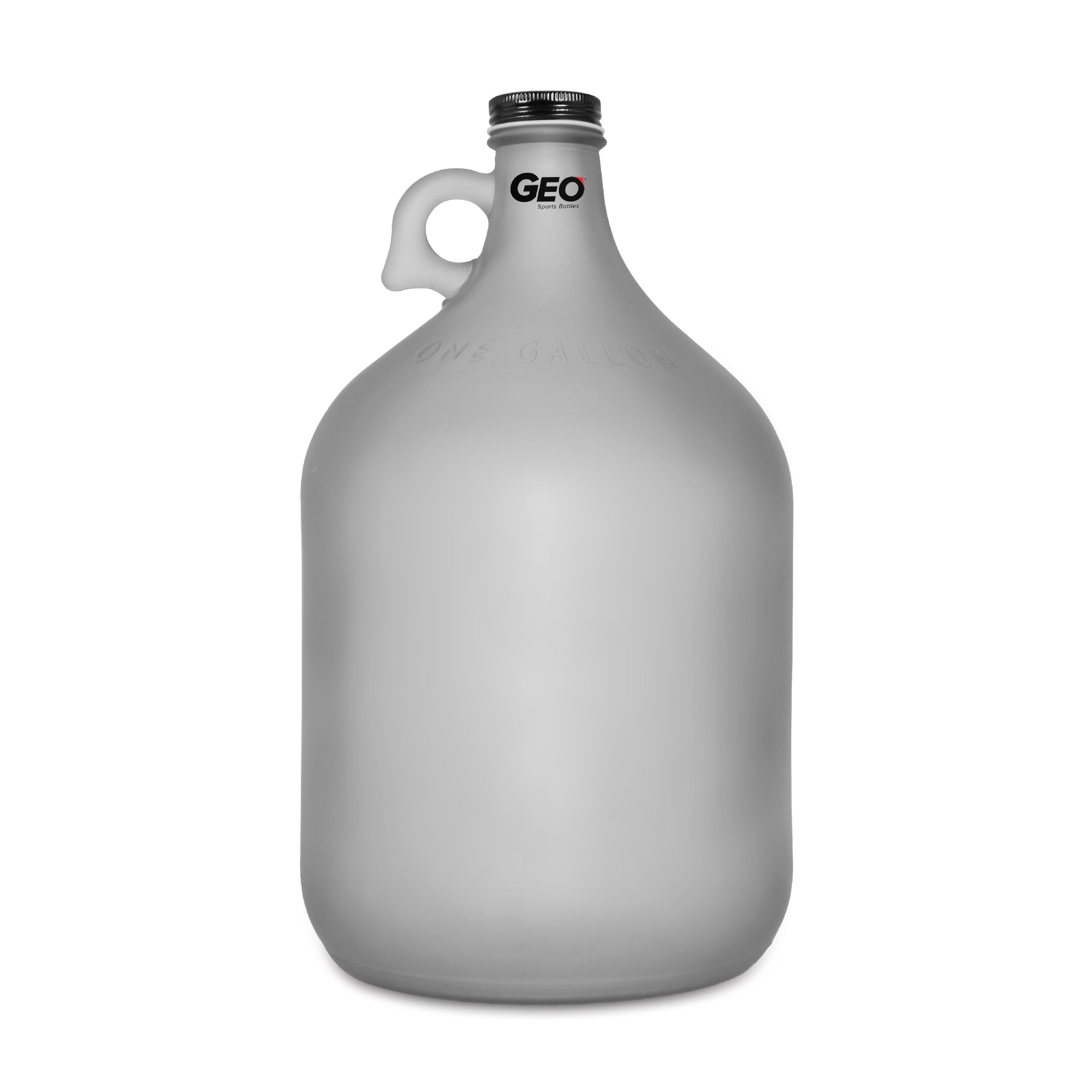  Geo 1 Gallon Frosted Glass Bottles (4-Pack) 