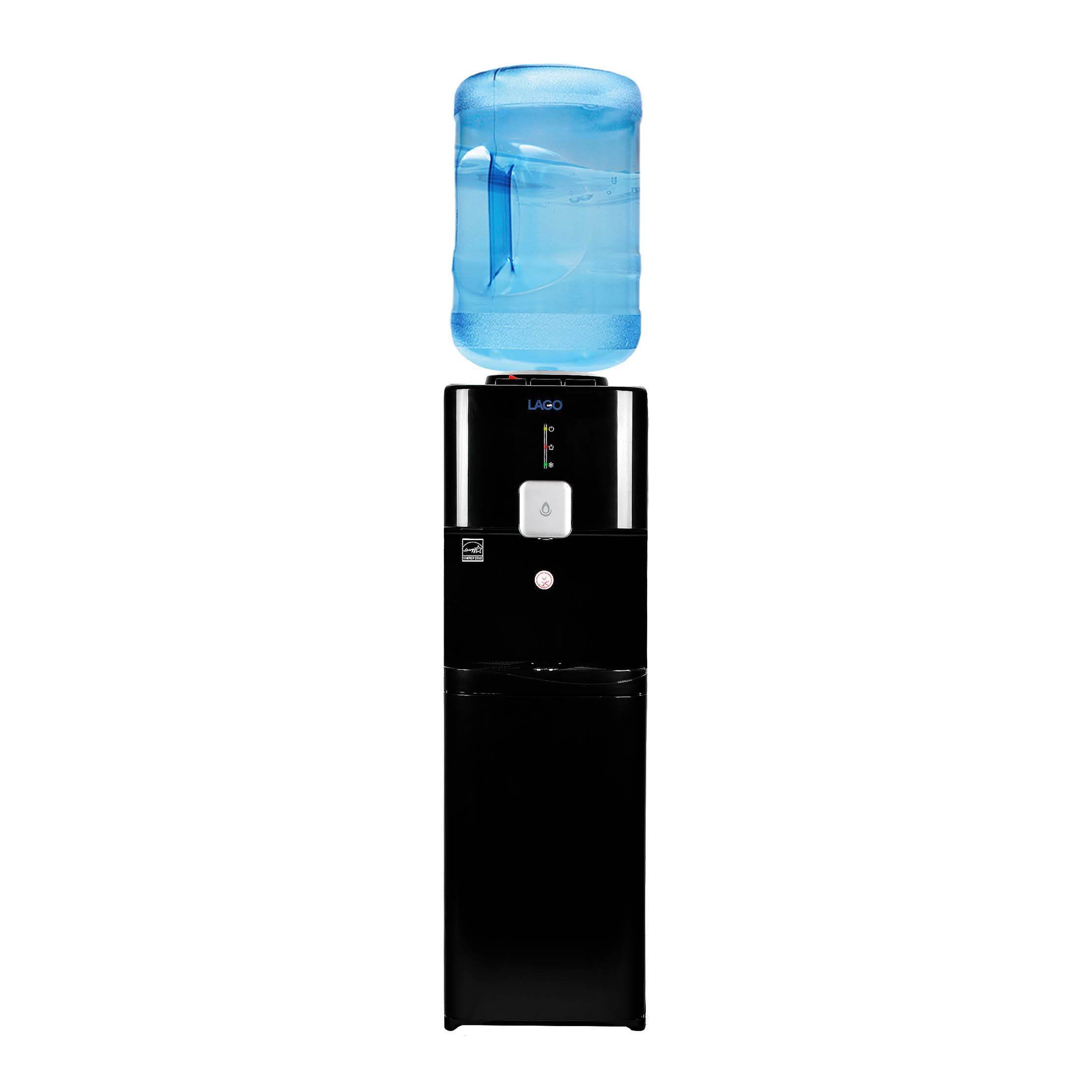  Hot Cold and Room Temp Water Dispenser Cooler Top Load, Tri Temp, Black, Brio Essential 