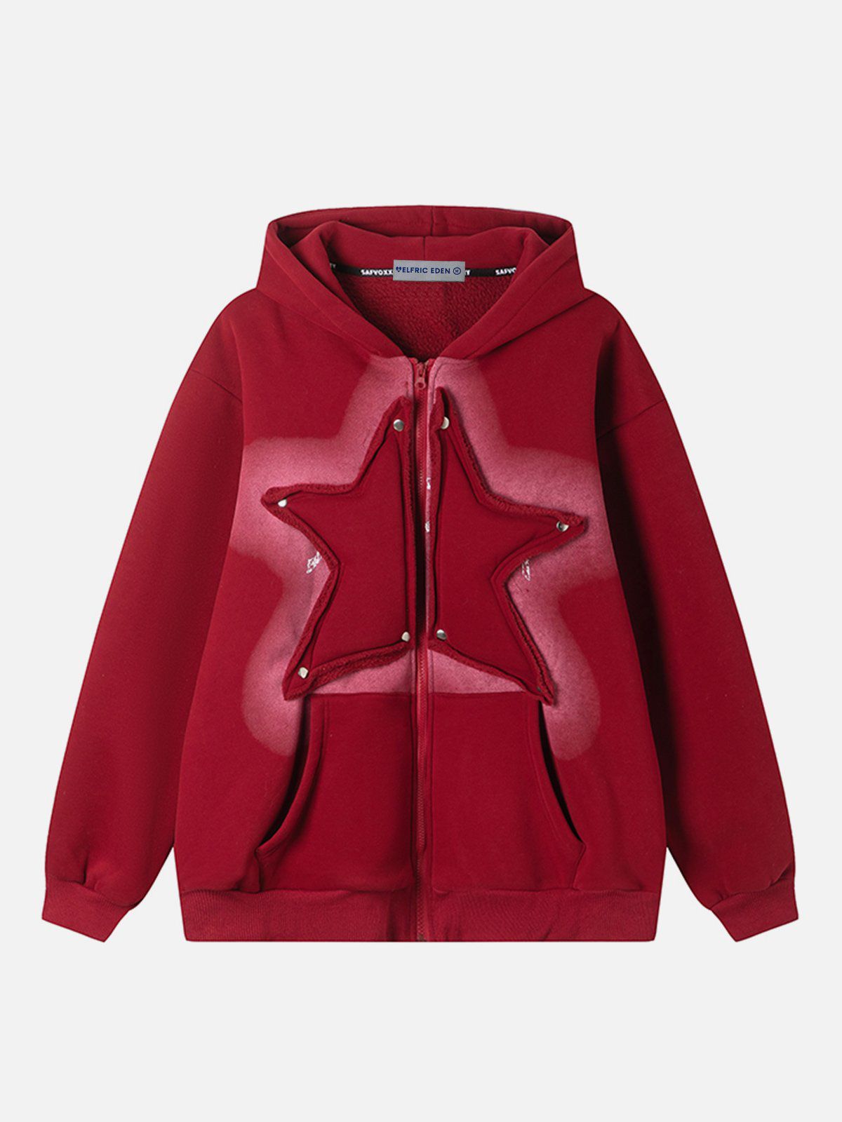 Button Star Washed Hoodie - Online Shop