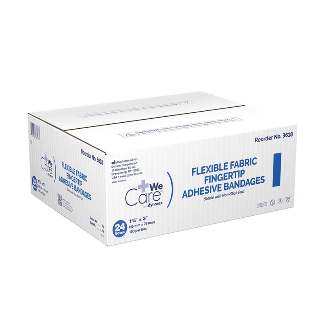 Dynarex Adhesive Flexible Fabric Bandages - Sterile - 7 Size Options