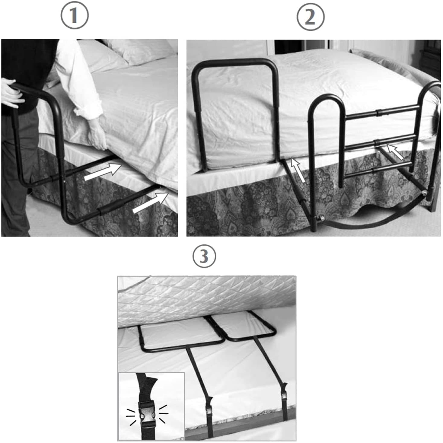 Carex Easy-Up Bed Safety Rails  - Combination Fall Prevention Safety Rails