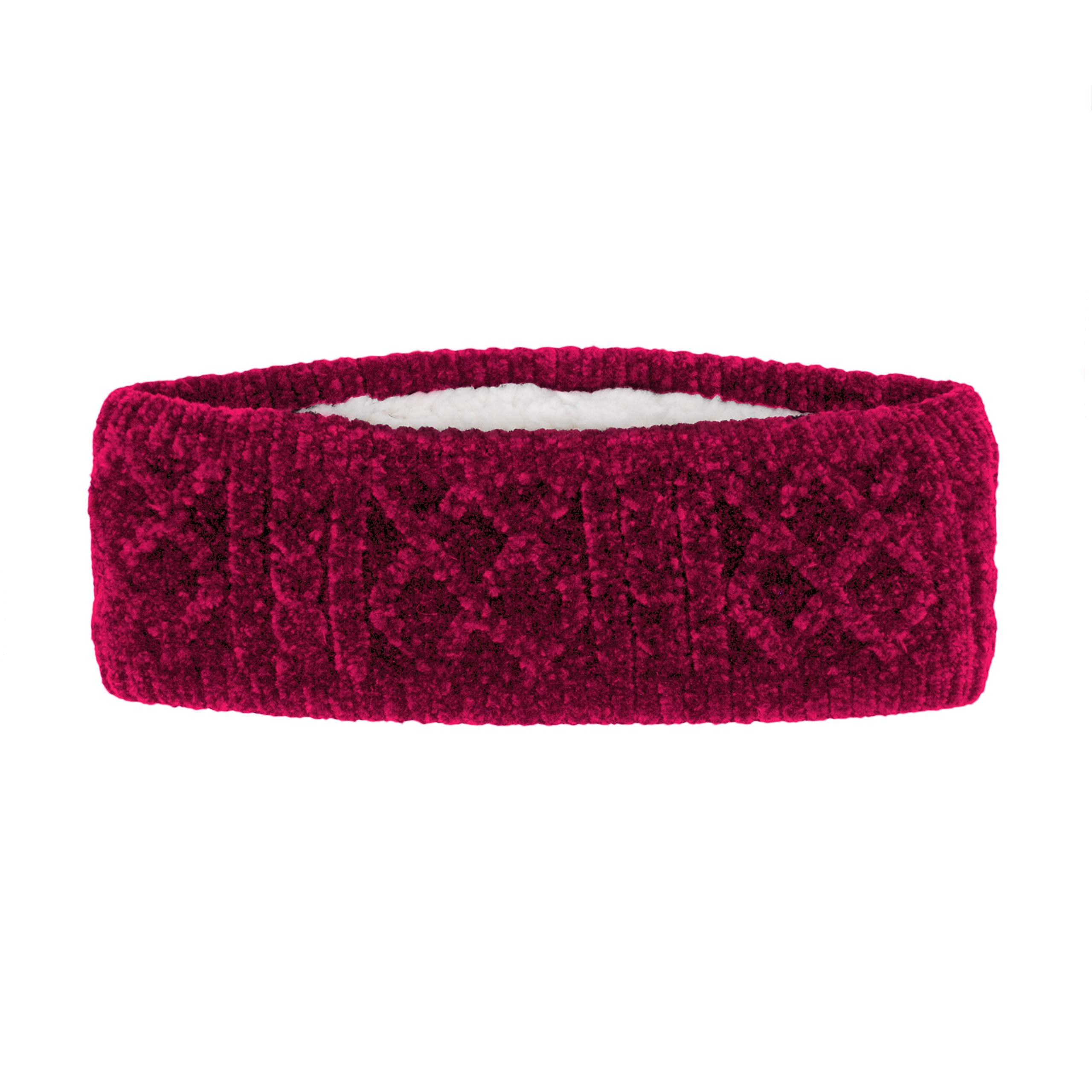 Pudus Winter Headbands for Women - Chenille Cable Knit Ear Warmer Headwrap Headband with Warm Faux Fur Fleece Lining