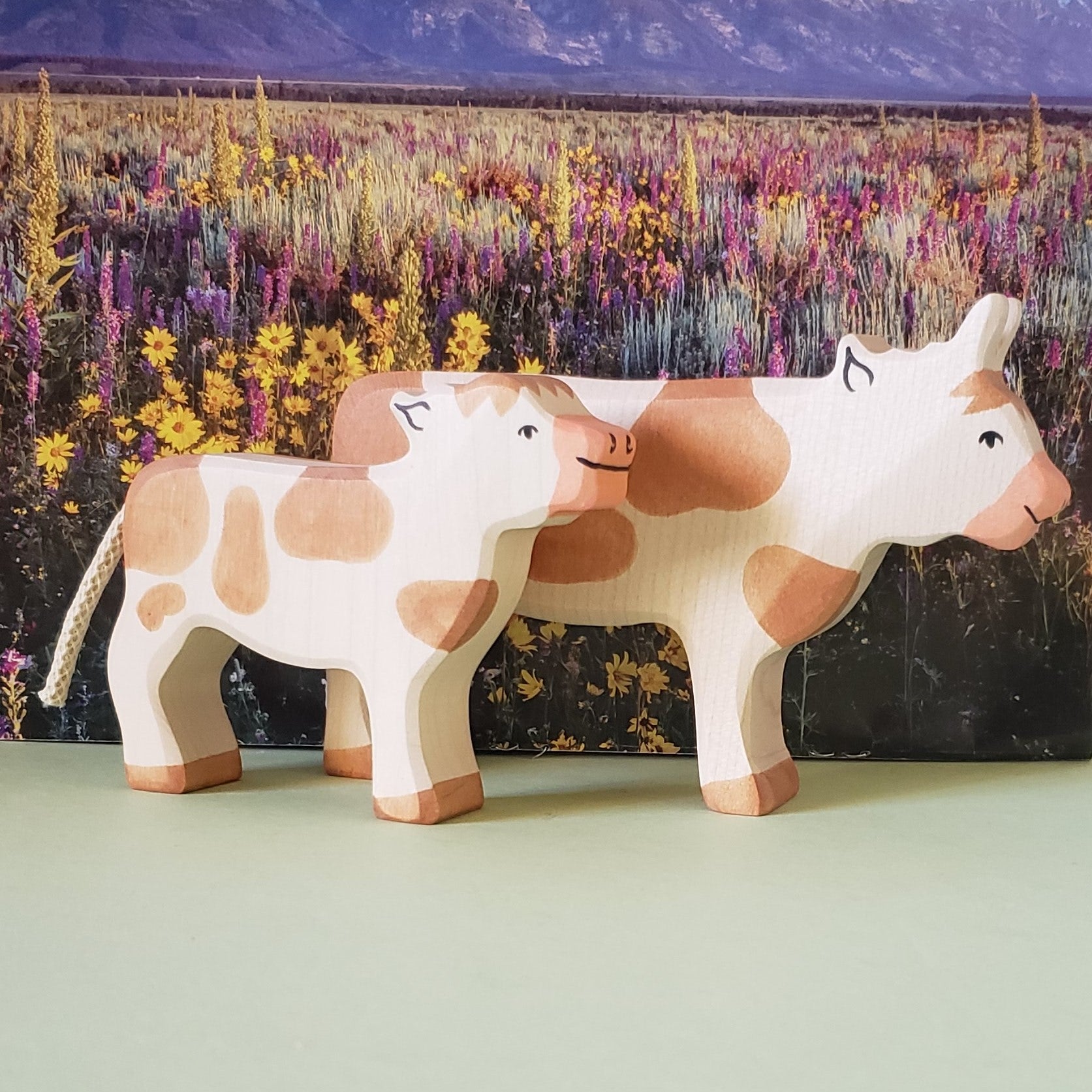 Brown Cow and Calf-Holztiger- Set of 2