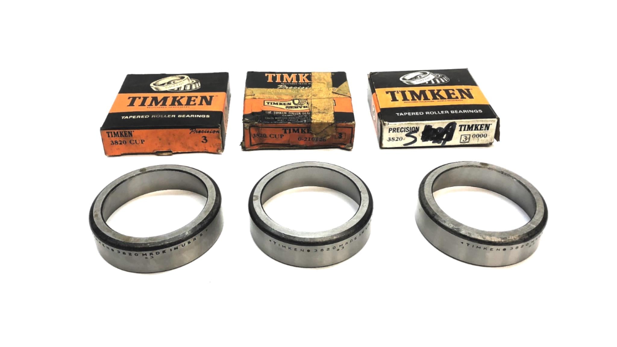 Timken Tapered Roller Bearing Cup 3820 [Lot of 3] NOS