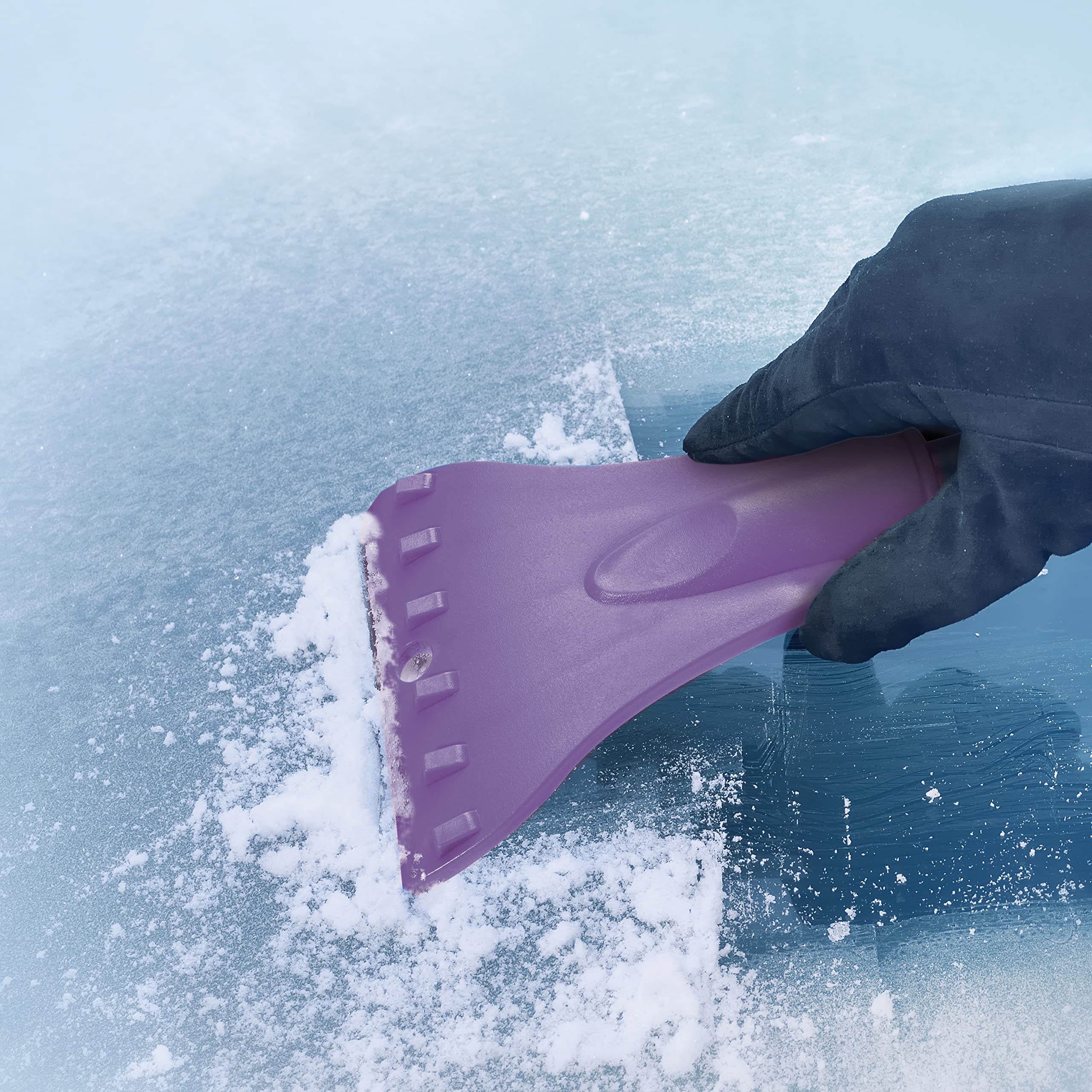 Restored Snow Joe SJBLZD-JMB-PRP2 2-Pack Jumbo Telescoping Snow Broom + Ice Scraper, Purple (Refurbished)