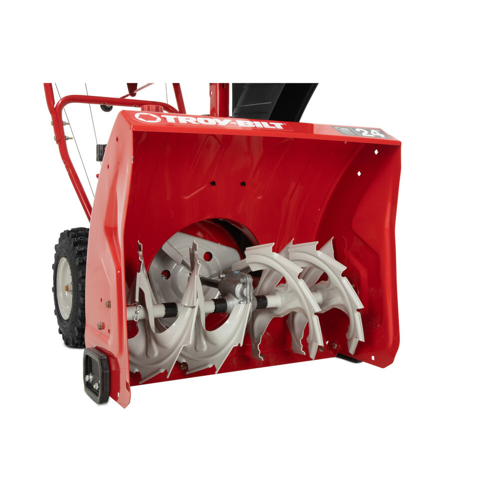 Restored Troy-Bilt Storm 2420 Two- Stage Gas Snow Blower | 24 in. | 208 cc | Electric Start | Self Propelled | Include Snow Tire Chains (Refurbished)