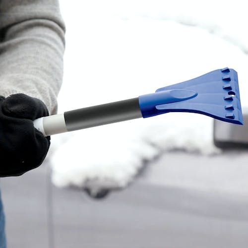 Restored Snow Joe SJBLZD-JMB-SJB | 2-In-1 Telescoping Jumbo Snow Broom + Ice Scraper | 19-in. (Refurbished)