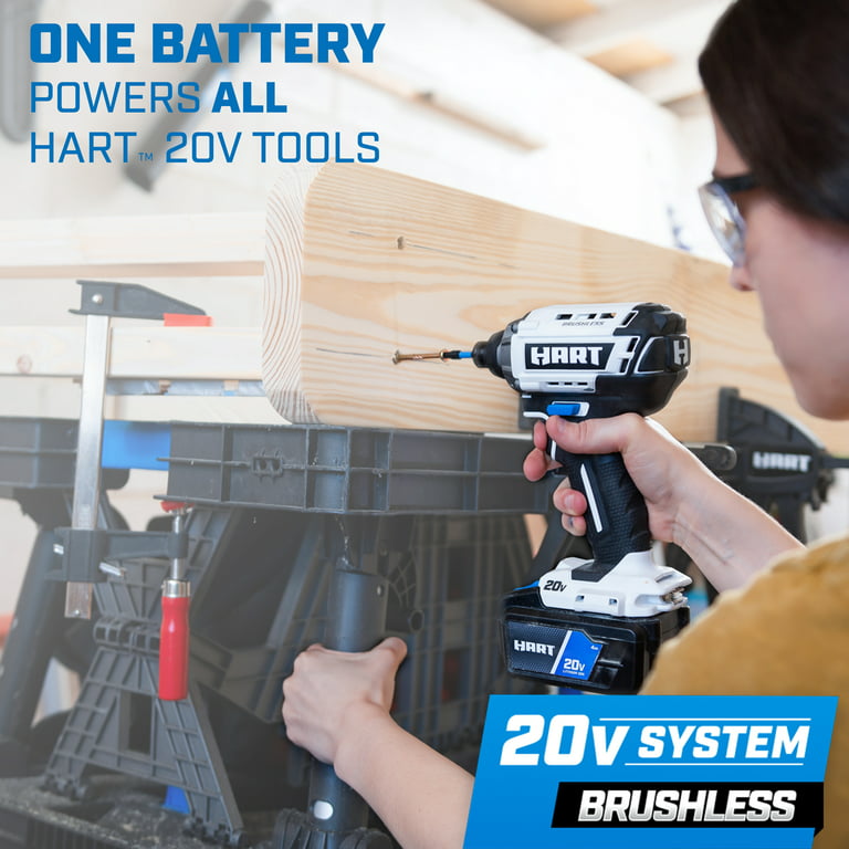 Restored HART 20-Volt Brushless Impact Driver Kit (1) 20-Volt 2.0Ah Lithium-ion Battery (Refurbished)