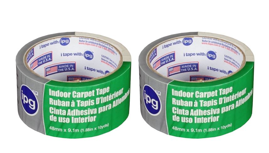 2 Pack - IPG Double-Sided Indoor Carpet Tape, 1.88
