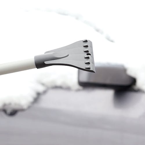 Restored Snow Joe SJBLZD-JMB-GRY2 Jumbo Telescoping Snow Broom + Ice Scraper | 2-Pack | Gray (Refurbished)