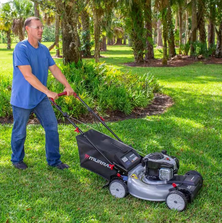 Restored Scratch and Dent Murray 22 in. 140 cc Briggs & Stratton Walk Behind Gas Self-Propelled Lawn Mower | with Front Wheel Drive and Bagger (Refurbished)