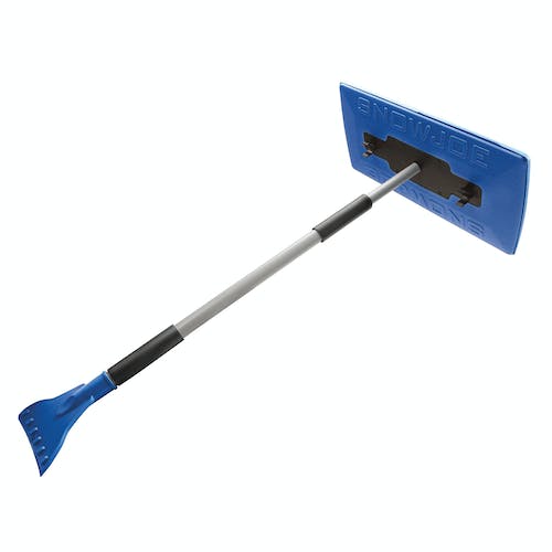 Restored Snow Joe SJBLZD-JMB-SJB | 2-In-1 Telescoping Jumbo Snow Broom + Ice Scraper | 19-in. (Refurbished)