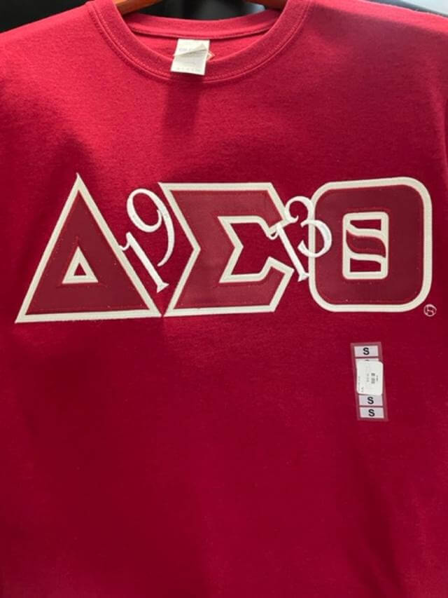 Delta Sigma Theta-Twill Letter Tee with a Twist