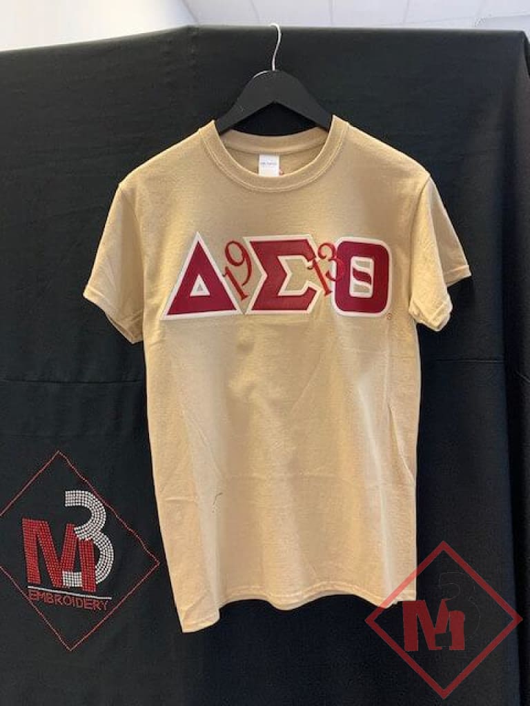 Delta Sigma Theta-Twill Letter Tee with a Twist