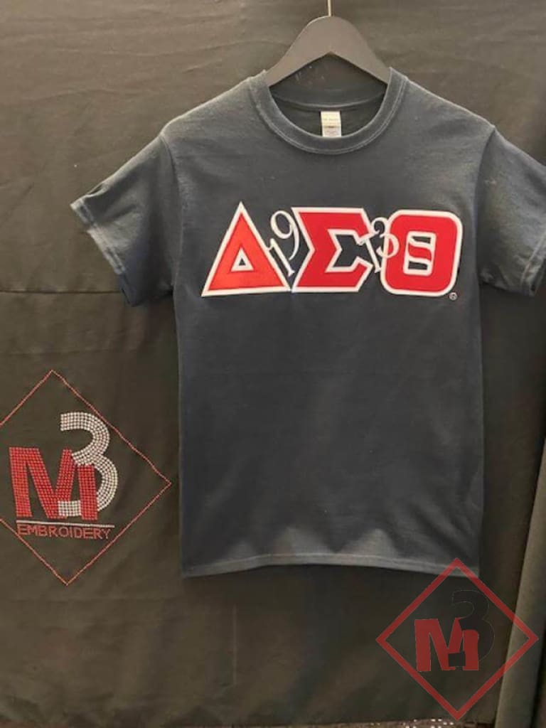 Delta Sigma Theta-Twill Letter Tee with a Twist