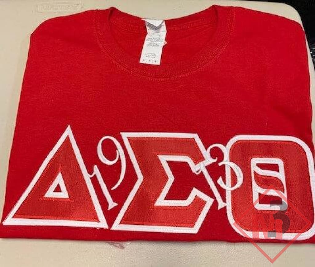 Delta Sigma Theta-Twill Letter Tee with a Twist