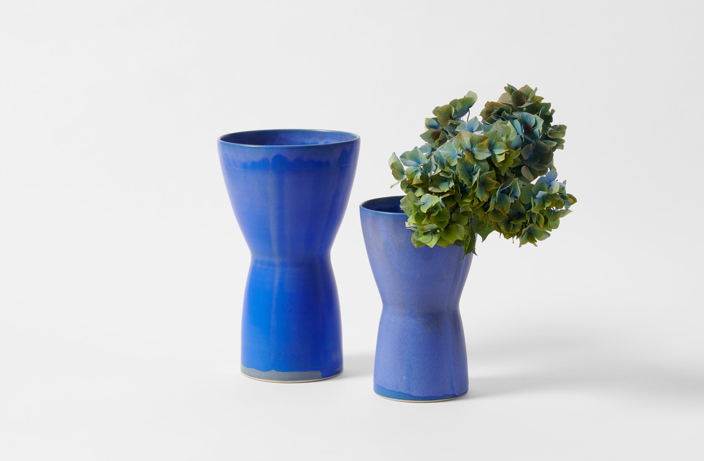 Christiane Perrochon Bright Blue Medium Hourglass Vase
