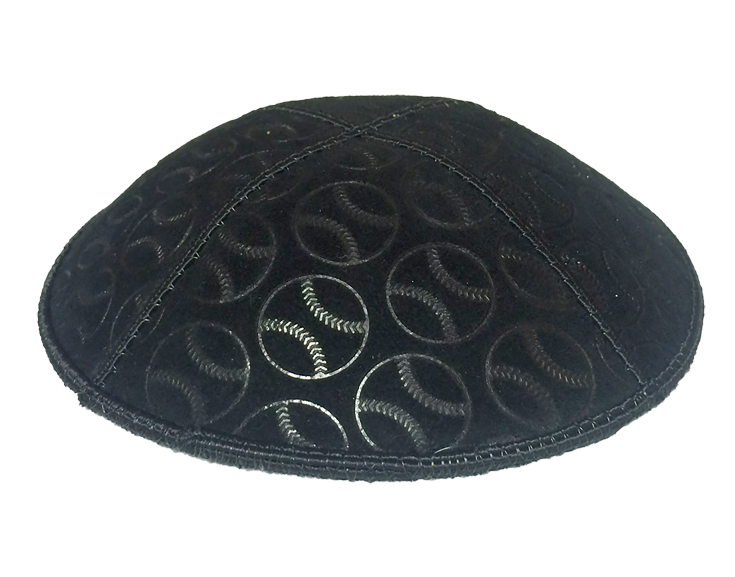 Suede Embossed Baseball Kippot