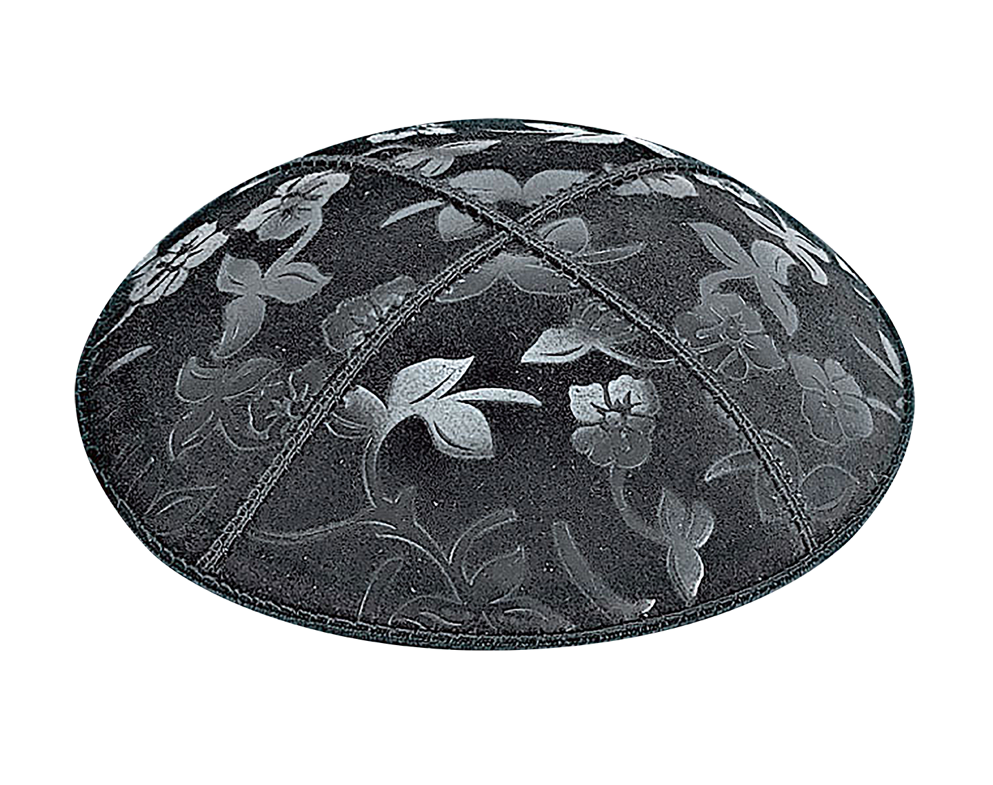 Suede Embossed Flowers 2 Kippot