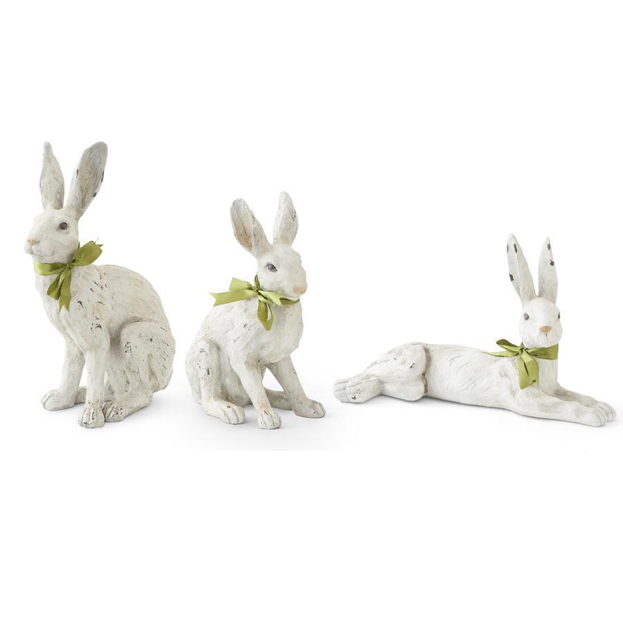 Garden Rabbits w/ Green Bow