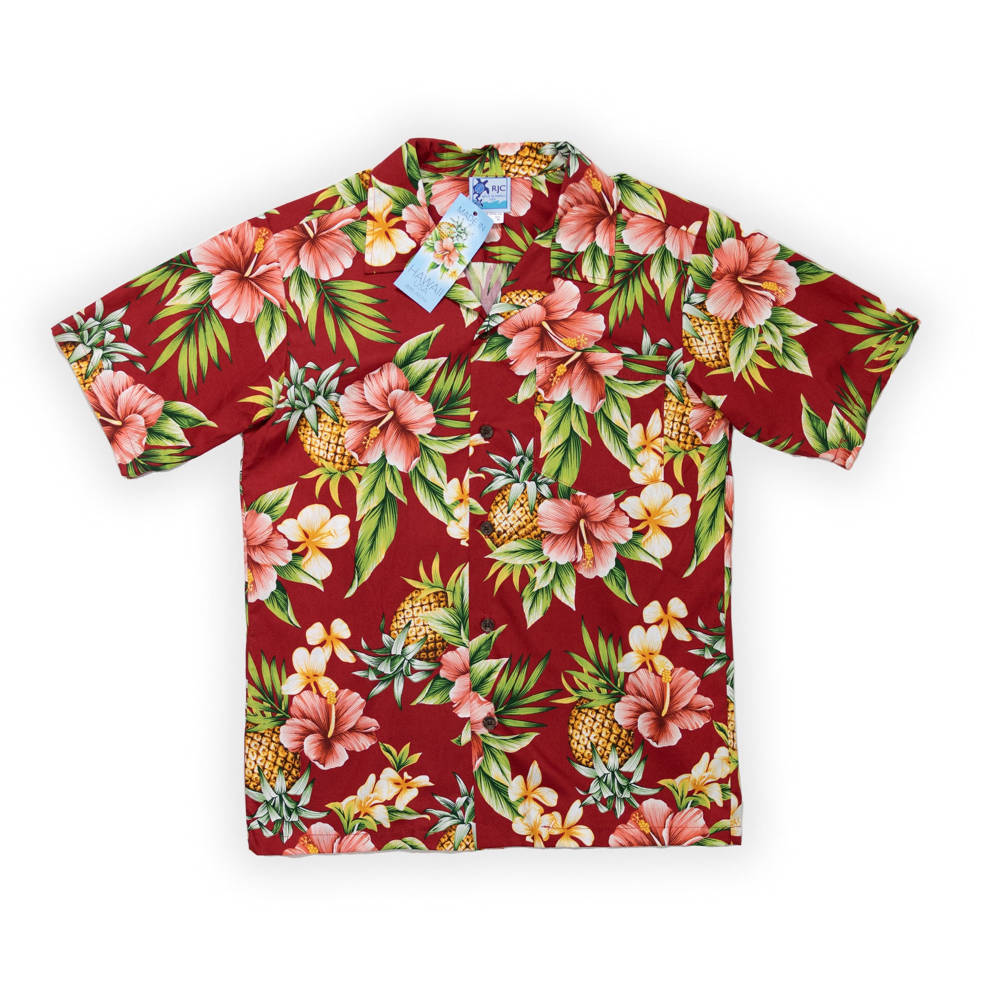 Shirt Aloha Boys Red 'Christma