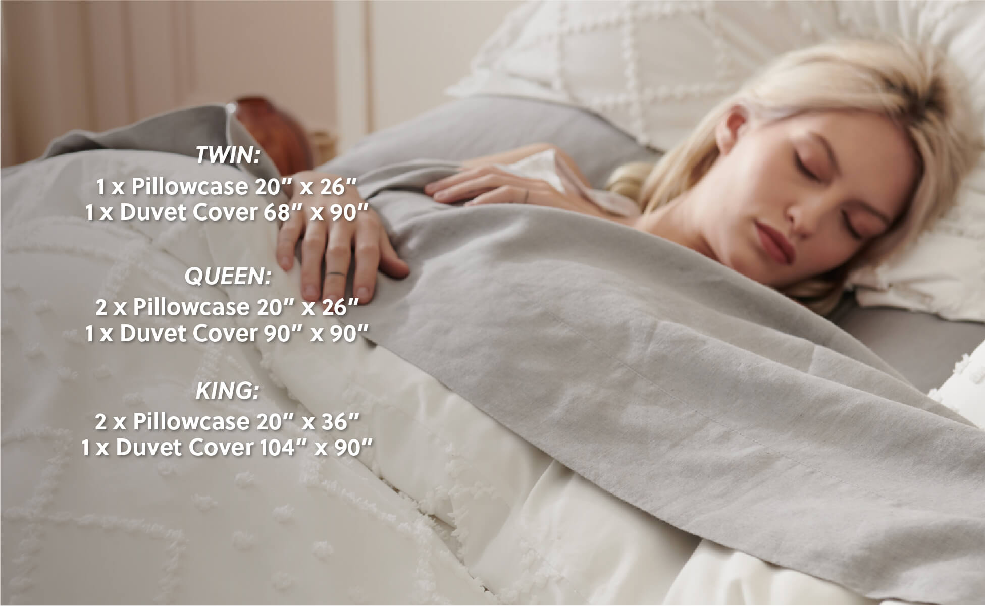 Bedsure | Tufted Duvet Cover Set size