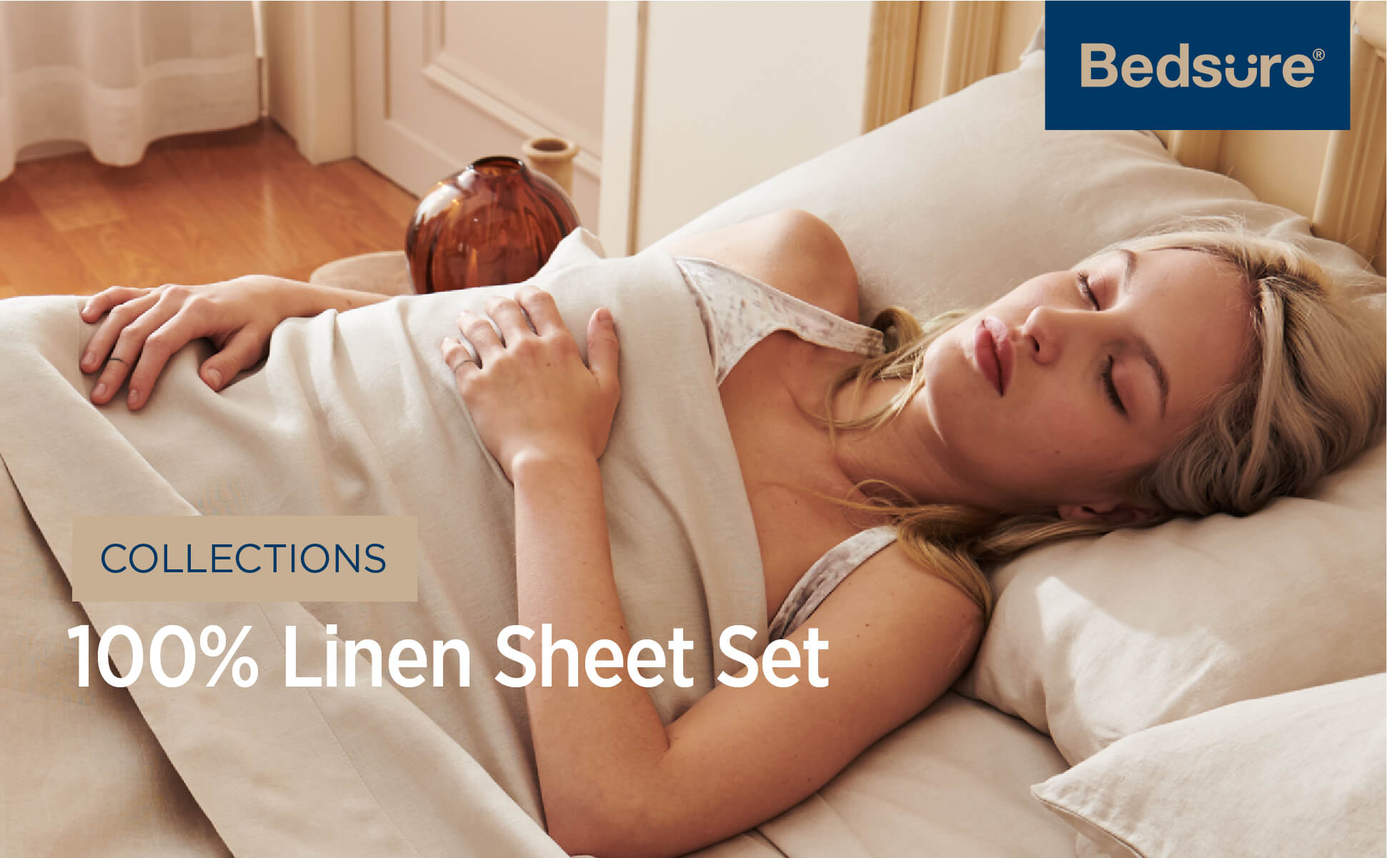 100% Linen Bed Sheet Set | Bedsure