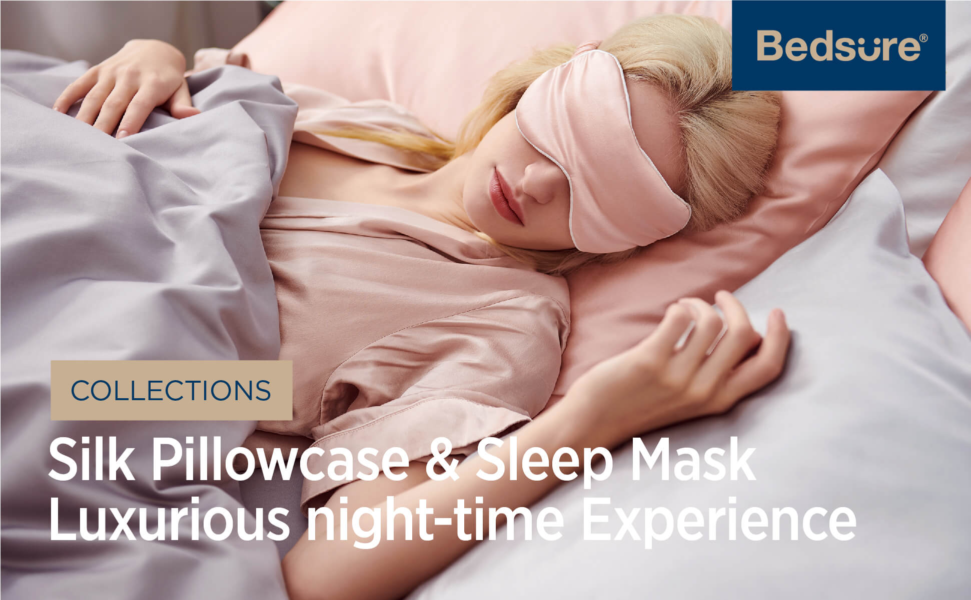100% Mulberry Silk Pillowcase and Sleep Eye Mask | Bedsure 1
