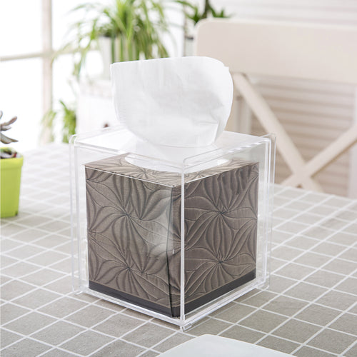 Clear Acrylic Tissue Box Cover, Square