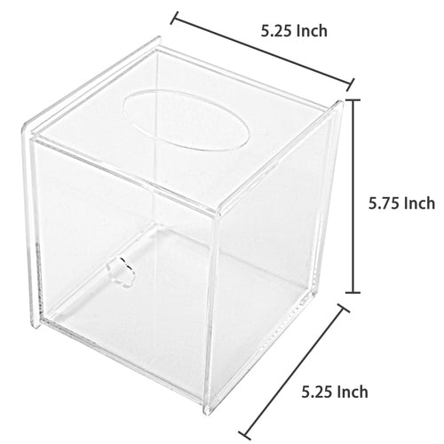 Clear Acrylic Tissue Box Cover, Square