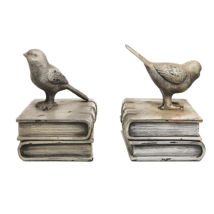 White Birds & Books Design Bookends