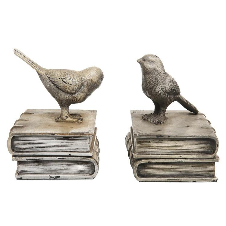 White Birds & Books Design Bookends