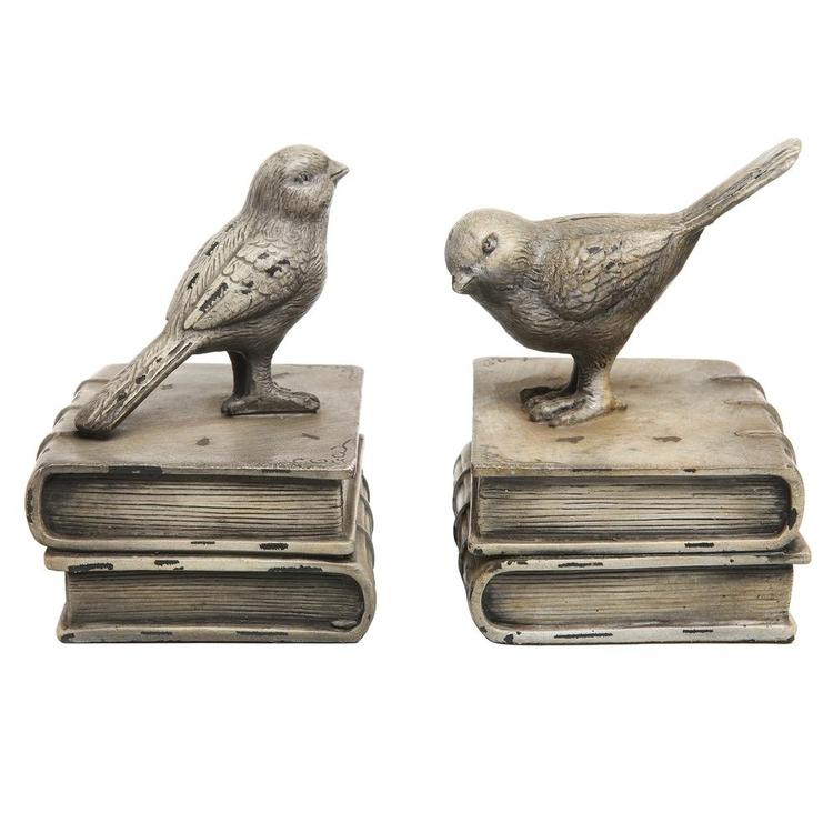 White Birds & Books Design Bookends