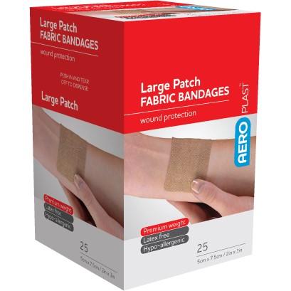 Fabric Large Patch Bandages - First Aid Kit Refills (PK 300 Bandages)