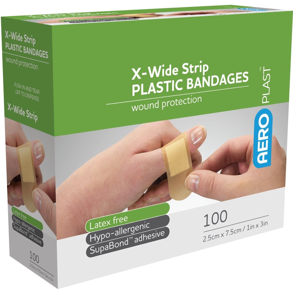 Plastic Strip Bandages - 1 Inch x 3 Inch - First Aid Kit Refills - (PK 1,200 Bandages)