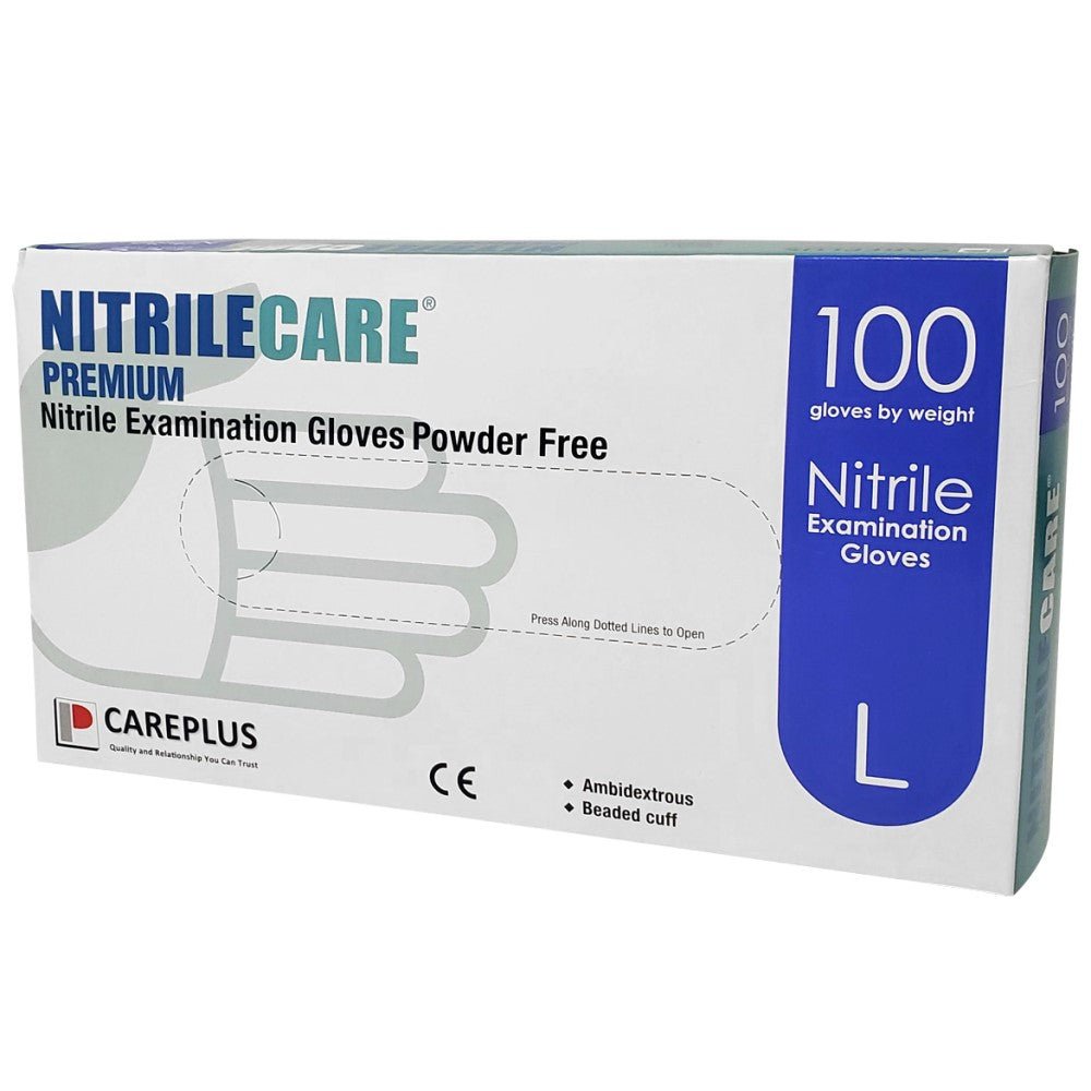 NitrileCare 6 Mil Premium Nitrile Blue Disposable Gloves (PK 1000 Gloves)
