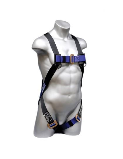 Safety Harness - 1 Steel D-Ring, Mating or Tongue Buckles - Construction Plus Series Fall Arrest
