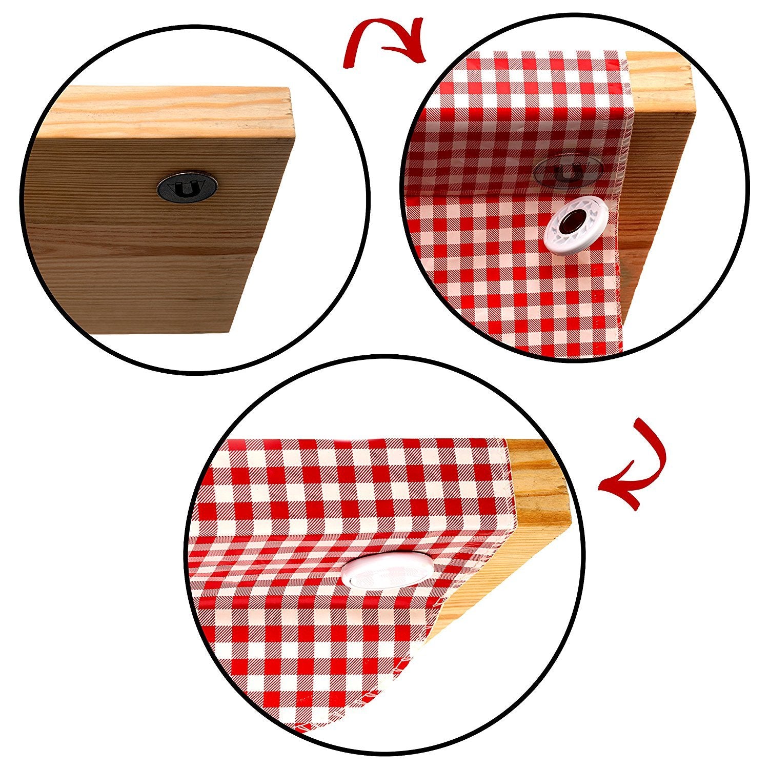 Tablecloth Clips - Magnetic tablecloth holder by StauberBest (4 per pack)