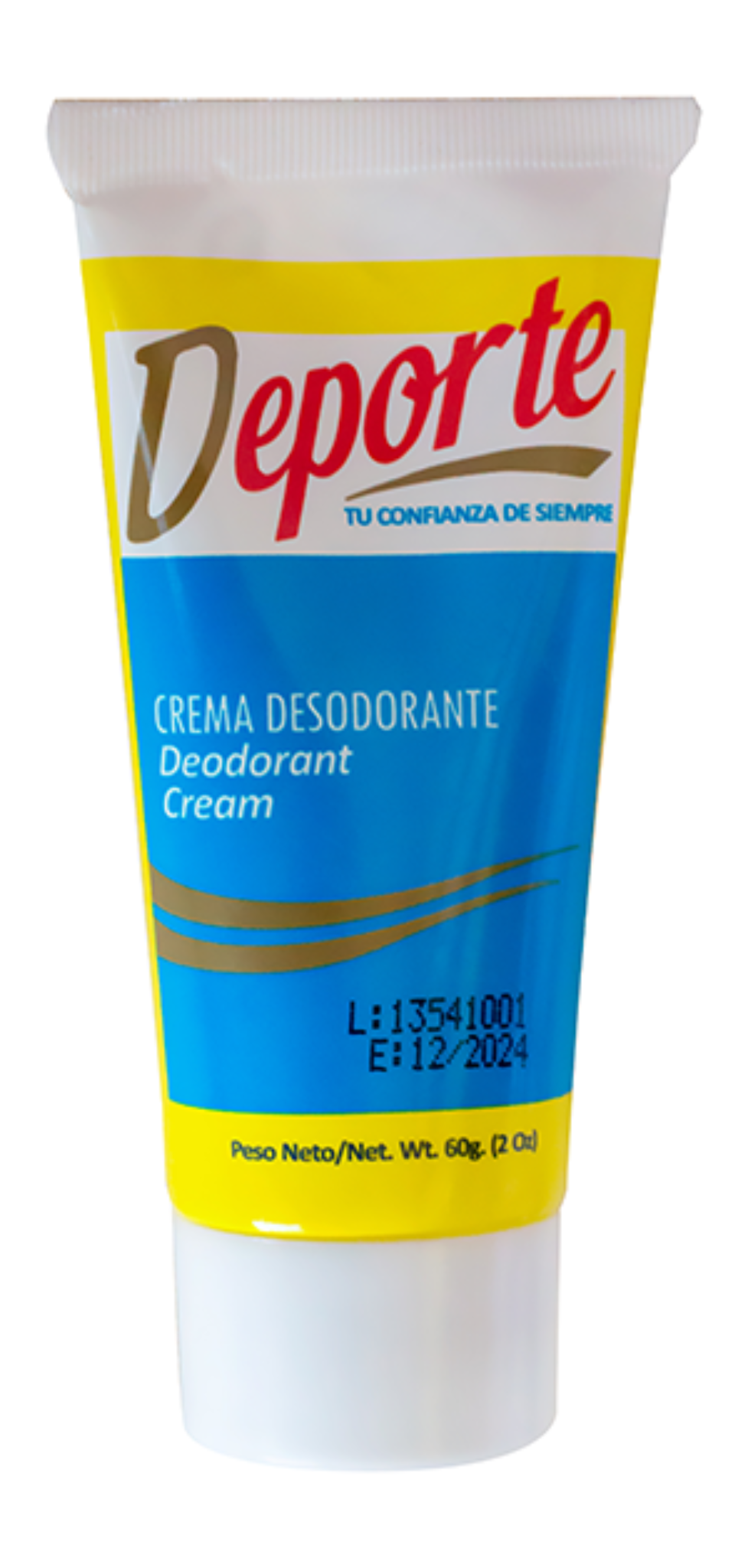 Roldan Deporte Tube Deodorant Cream with Fragance 2 oz