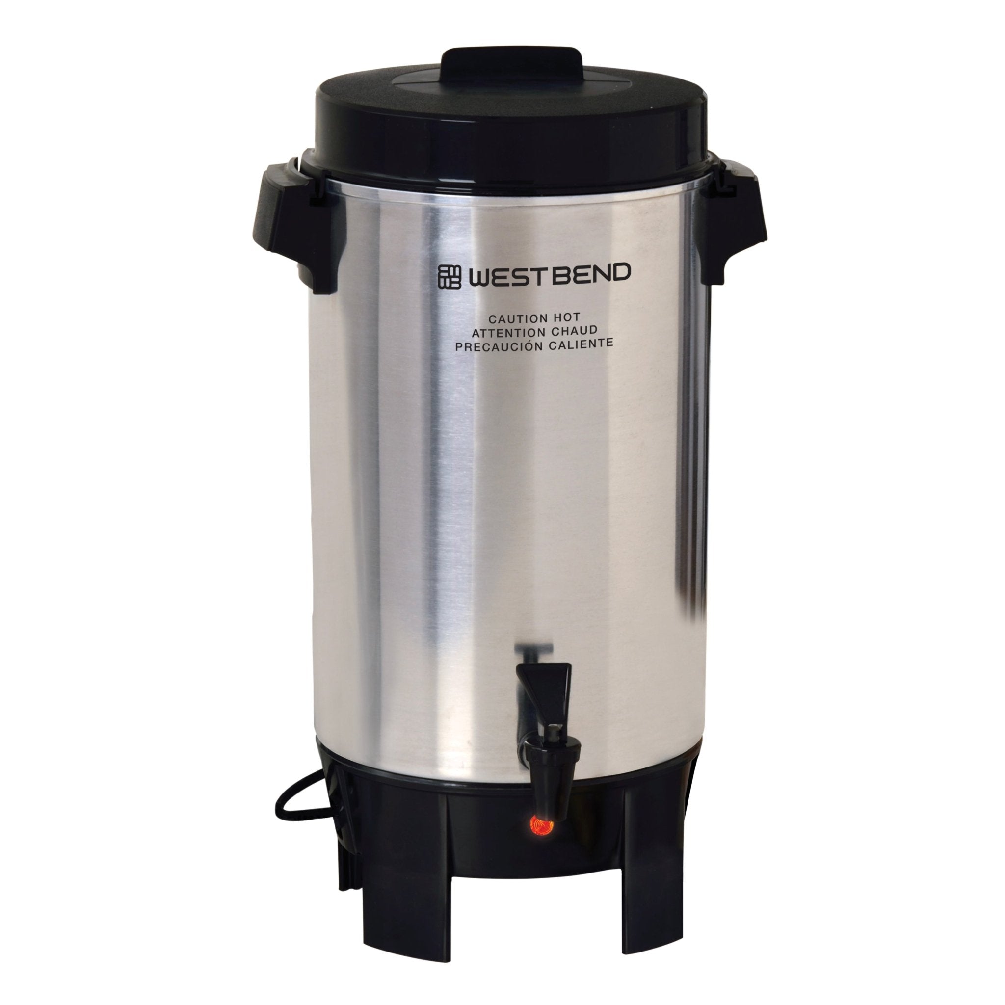 West Bend Polished Aluminum Coffee Urn, CU0042PA23, Silver, 42 Cup