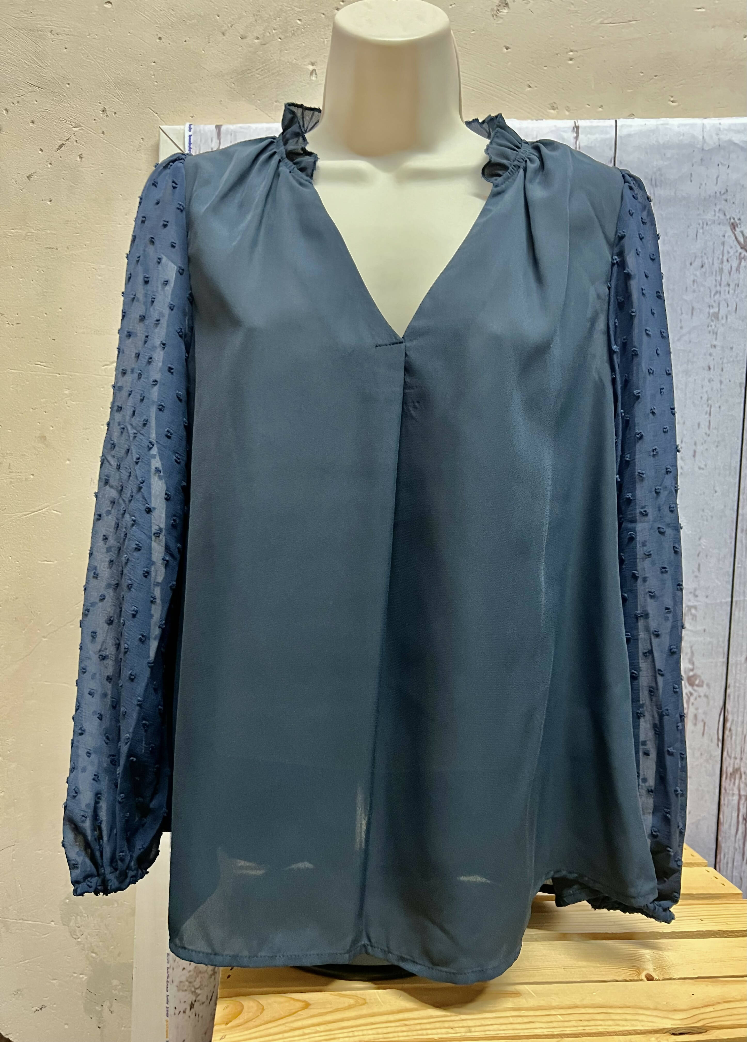 Paris Navy Blouse